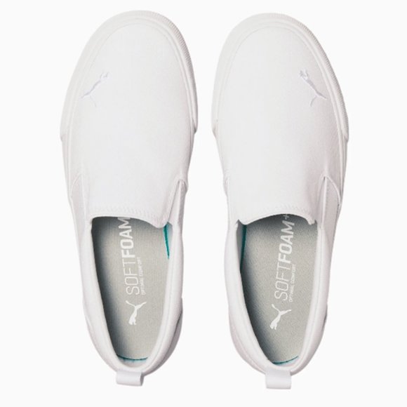 Puma Women's White Slip-On Sneakers - Picture 2 of 5